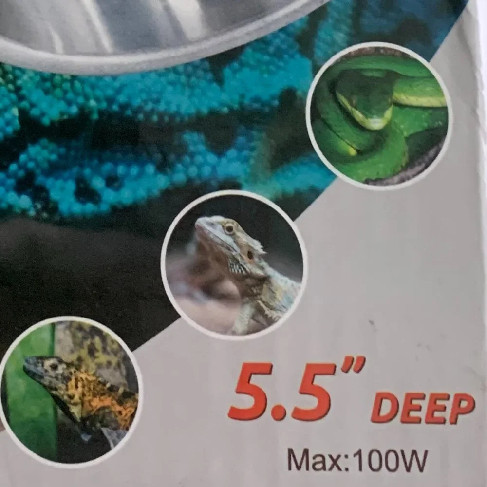 Repti Zoo, Deep Fixture Reflecting Dome Lamp, Animal Habitat